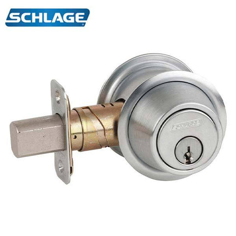 Schlage B562P - Double Cylinder Commercial Grade Deadbolt - 26D - Satin Chrome - Schlage C - SC1 - UHS Hardware Schlage B562P - Double Cylinder Commercial Grade Deadbolt - 26D - Satin Chrome - Schlage C - SC1 - UHS Hardware