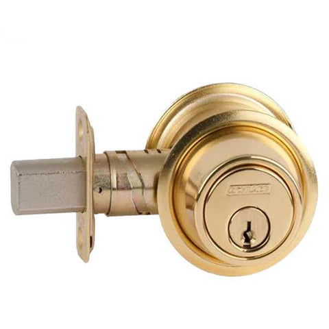Schlage - B563P - Commercial Deadbolt - Classroom - Bright Brass - Schlage C - Grade 2 - UHS Hardware Schlage - B563P - Commercial Deadbolt - Classroom - Bright Brass - Schlage C - Grade 2 - UHS Hardware