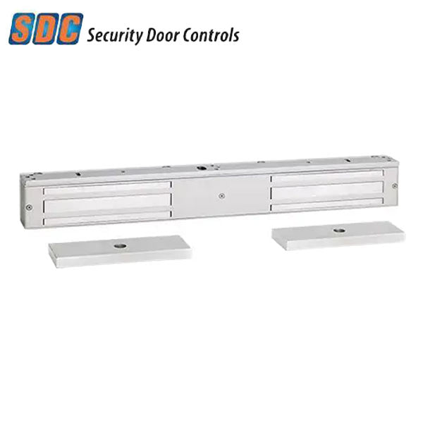 SDC - 1572V - Double Electromagnetic Lock - Surface Mount - 1200lbs. - 12/24VDC - Satin Aluminum - Grade 1 - UHS Hardware SDC - 1572V - Double Electromagnetic Lock - Surface Mount - 1200lbs. - 12/24VDC - Satin Aluminum - Grade 1 - UHS Hardware