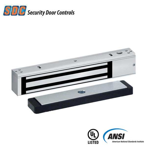 SDC - 350 - Single Narrow Line Magnetic Lock - Surface Mount - Full Monitoring - 1200lbs. - 12/24VDC - Satin Aluminum - Grade 1 - UHS Hardware SDC - 350 - Single Narrow Line Magnetic Lock - Surface Mount - Full Monitoring - 1200lbs. - 12/24VDC - Satin Aluminum - Grade 1 - UHS Hardware