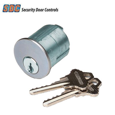 SDC - CYL-6KAQ - Mortise Cylinder - 1-1/8" Length - 6-Pin - KA - 628 - Dull Aluminum - UHS Hardware SDC - CYL-6KAQ - Mortise Cylinder - 1-1/8" Length - 6-Pin - KA - 628 - Dull Aluminum - UHS Hardware