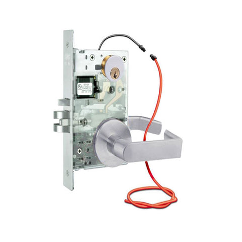 SDC - Z7652LQE - Electrified Mortise Lock - MLR - Fail Secure - Eclipse Rose - Optional Handing - 24VDC - Satin Chrome - Fire Rated - Grade 1 - UHS Hardware SDC - Z7652LQE - Electrified Mortise Lock - MLR - Fail Secure - Eclipse Rose - Optional Handing - 24VDC - Satin Chrome - Fire Rated - Grade 1 - UHS Hardware