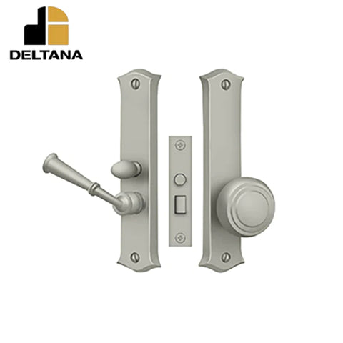 Deltana - Storm Door Latch - Classic - Mortise Lock - 1-1/2" Backset - 7/8" - 1-3/4" Door Thickness - 3-1/4" Face Size - Reversible - Optional Finish Deltana - Storm Door Latch - Classic - Mortise Lock - 1-1/2" Backset - 7/8" - 1-3/4" Door Thickness - 3-1/4" Face Size - Reversible - Optional Finish