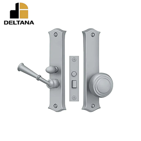 Deltana - Storm Door Latch - Classic - Mortise Lock - 1-1/2" Backset - 7/8" - 1-3/4" Door Thickness - 3-1/4" Face Size - Reversible - Optional Finish Deltana - Storm Door Latch - Classic - Mortise Lock - 1-1/2" Backset - 7/8" - 1-3/4" Door Thickness - 3-1/4" Face Size - Reversible - Optional Finish