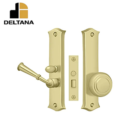 Deltana - Storm Door Latch - Classic - Mortise Lock - 1-1/2" Backset - 7/8" - 1-3/4" Door Thickness - 3-1/4" Face Size - Reversible - Optional Finish Deltana - Storm Door Latch - Classic - Mortise Lock - 1-1/2" Backset - 7/8" - 1-3/4" Door Thickness - 3-1/4" Face Size - Reversible - Optional Finish