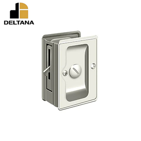 Deltana - Heavy Duty Pocket Lock - Adjustable - 3-1/4" x 2-1/4" Privacy - 1-3/8 - 1-5/8 Door Thickness - Optional Finish Deltana - Heavy Duty Pocket Lock - Adjustable - 3-1/4" x 2-1/4" Privacy - 1-3/8 - 1-5/8 Door Thickness - Optional Finish
