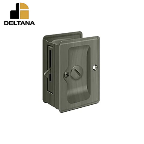 Deltana - Heavy Duty Pocket Lock - Adjustable - 3-1/4" x 2-1/4" Privacy - 1-3/8 - 1-5/8 Door Thickness - Optional Finish Deltana - Heavy Duty Pocket Lock - Adjustable - 3-1/4" x 2-1/4" Privacy - 1-3/8 - 1-5/8 Door Thickness - Optional Finish