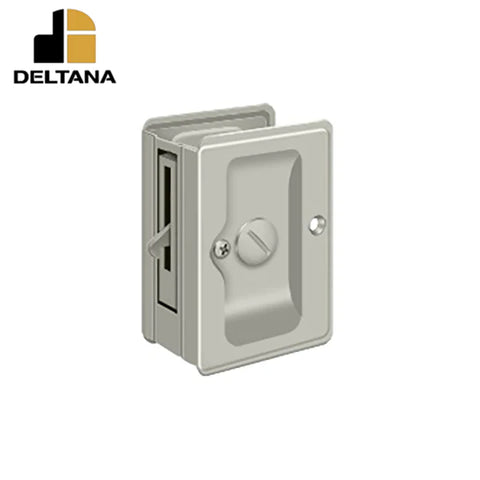 Deltana - Heavy Duty Pocket Lock - Adjustable - 3-1/4" x 2-1/4" Privacy - 1-3/8 - 1-5/8 Door Thickness - Optional Finish Deltana - Heavy Duty Pocket Lock - Adjustable - 3-1/4" x 2-1/4" Privacy - 1-3/8 - 1-5/8 Door Thickness - Optional Finish