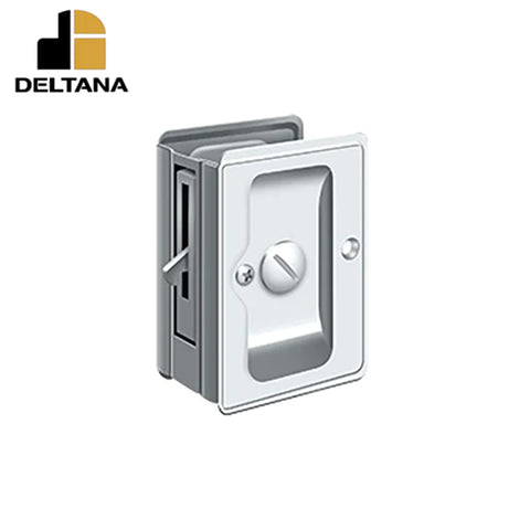Deltana - Heavy Duty Pocket Lock - Adjustable - 3-1/4" x 2-1/4" Privacy - 1-3/8 - 1-5/8 Door Thickness - Optional Finish Deltana - Heavy Duty Pocket Lock - Adjustable - 3-1/4" x 2-1/4" Privacy - 1-3/8 - 1-5/8 Door Thickness - Optional Finish