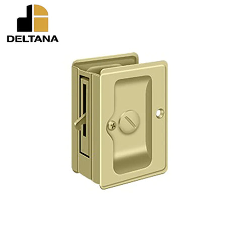 Deltana - Heavy Duty Pocket Lock - Adjustable - 3-1/4" x 2-1/4" Privacy - 1-3/8 - 1-5/8 Door Thickness - Optional Finish Deltana - Heavy Duty Pocket Lock - Adjustable - 3-1/4" x 2-1/4" Privacy - 1-3/8 - 1-5/8 Door Thickness - Optional Finish