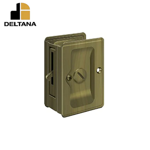 Deltana - Heavy Duty Pocket Lock - Adjustable - 3-1/4" x 2-1/4" Privacy - 1-3/8 - 1-5/8 Door Thickness - Optional Finish Deltana - Heavy Duty Pocket Lock - Adjustable - 3-1/4" x 2-1/4" Privacy - 1-3/8 - 1-5/8 Door Thickness - Optional Finish
