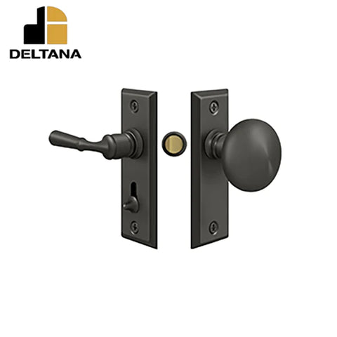 Deltana - Storm Door Latch - Rectangular - Tubular Lock - 1-3/4" Backset - 7/8" - 1-3/8" Door Thickness - 4" Face Size - Optional Finish Deltana - Storm Door Latch - Rectangular - Tubular Lock - 1-3/4" Backset - 7/8" - 1-3/8" Door Thickness - 4" Face Size - Optional Finish