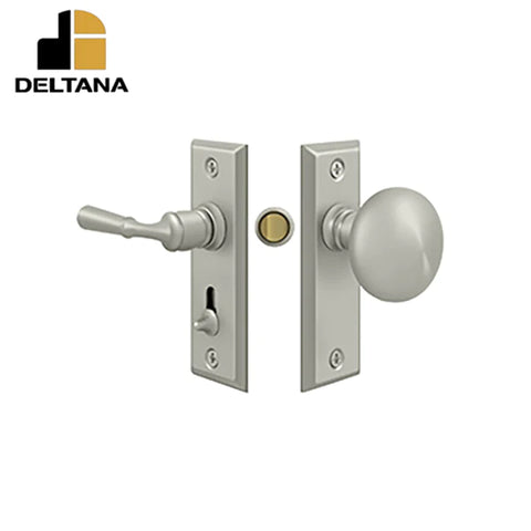Deltana - Storm Door Latch - Rectangular - Tubular Lock - 1-3/4" Backset - 7/8" - 1-3/8" Door Thickness - 4" Face Size - Optional Finish Deltana - Storm Door Latch - Rectangular - Tubular Lock - 1-3/4" Backset - 7/8" - 1-3/8" Door Thickness - 4" Face Size - Optional Finish