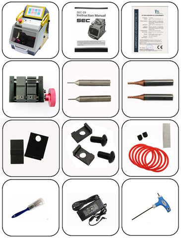 SEC-E9 Automatic Key Cutting Machine – DC Inverter Bundle – Newest Android Tablet Version 2019 - UHS Hardware SEC-E9 Automatic Key Cutting Machine – DC Inverter Bundle – Newest Android Tablet Version 2019 - UHS Hardware