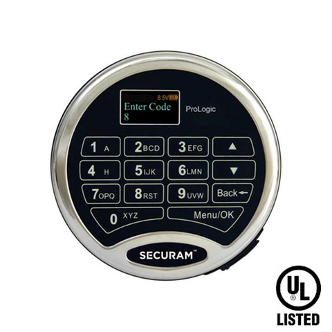 SECURAM - ProLogic L62 Electronic Safe Keypad Lock - UL Listed - Chrome - UHS Hardware SECURAM - ProLogic L62 Electronic Safe Keypad Lock - UL Listed - Chrome - UHS Hardware