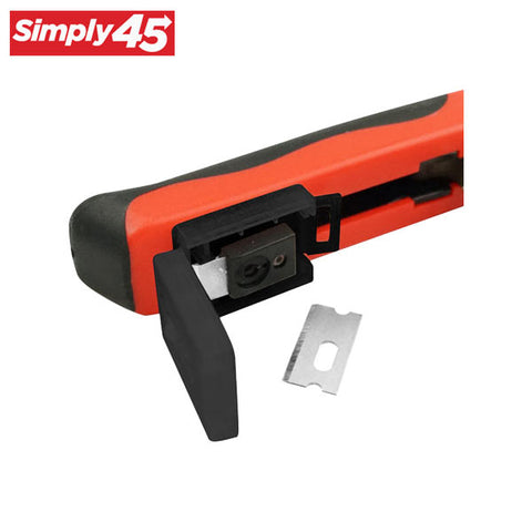 Simply45 - S45-C101 - ProSeries - All-In-One RJ45 Crimp Tool - Built-in Stripper / Cutter / Tool Lock / Click Socket / Blade Storage - for Simply45 RJ45 Pass-Through & Standard WE/SS Modular Plugs - UHS Hardware Simply45 - S45-C101 - ProSeries - All-In-One RJ45 Crimp Tool - Built-in Stripper / Cutter / Tool Lock / Click Socket / Blade Storage - for Simply45 RJ45 Pass-Through & Standard WE/SS Modular Plugs - UHS Hardware