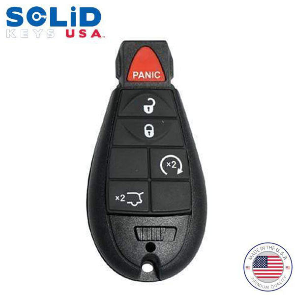 Solid Keys USA - 2008-2017 Dodge Chrysler Jeep / OEM Replacement / 5-Button Fobik Key w/ Remote Start & Hatch - UHS Hardware Solid Keys USA - 2008-2017 Dodge Chrysler Jeep / OEM Replacement / 5-Button Fobik Key w/ Remote Start & Hatch - UHS Hardware