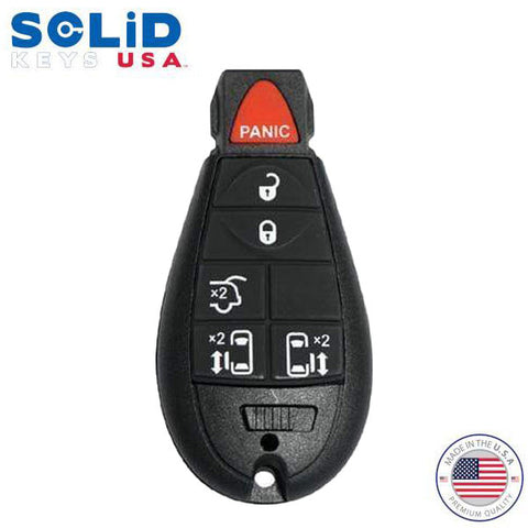 Solid Keys USA - 2008-2017 Dodge Chrysler Jeep / OEM Replacement / 6-Button Fobik Key w/ Hatch & Sliding Van Doors - UHS Hardware Solid Keys USA - 2008-2017 Dodge Chrysler Jeep / OEM Replacement / 6-Button Fobik Key w/ Hatch & Sliding Van Doors - UHS Hardware