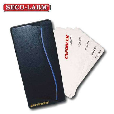 Seco-Larm - Access Control Stand-Alone PROX Card Reader - 100 Users - Weatherproof - Sealed Housing - 10 Cards Included - UHS Hardware Seco-Larm - Access Control Stand-Alone PROX Card Reader - 100 Users - Weatherproof - Sealed Housing - 10 Cards Included - UHS Hardware