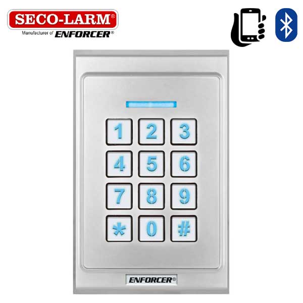 Seco-Larm - SK-B141-DQ - ENFORCER - Bluetooth Access Control Digital Keypad - Single Gang - 1100 Users - Weatherproof - Vandal Resistant - Outdoor - UHS Hardware Seco-Larm - SK-B141-DQ - ENFORCER - Bluetooth Access Control Digital Keypad - Single Gang - 1100 Users - Weatherproof - Vandal Resistant - Outdoor - UHS Hardware
