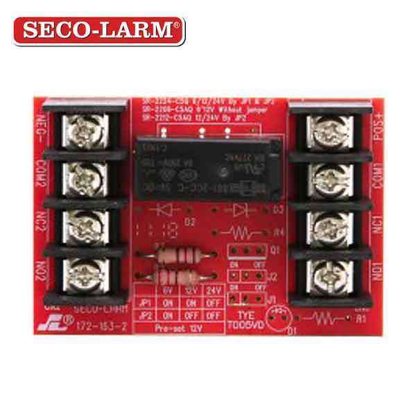 Seco-Larm - Relay Modules - 12/24VDC Trigger Voltage - One 5A Form C DPDT Relay - UHS Hardware Seco-Larm - Relay Modules - 12/24VDC Trigger Voltage - One 5A Form C DPDT Relay - UHS Hardware