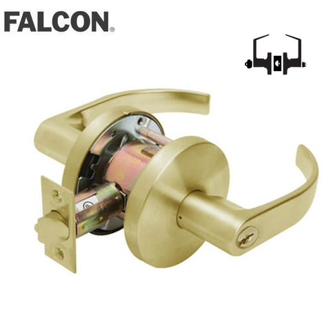 Falcon - W511PD-Q - Commercial Lever Handle - Quantum Levers - 605 -Bright Brass - Entry / Office - Grade 2 - UHS Hardware Falcon - W511PD-Q - Commercial Lever Handle - Quantum Levers - 605 -Bright Brass - Entry / Office - Grade 2 - UHS Hardware