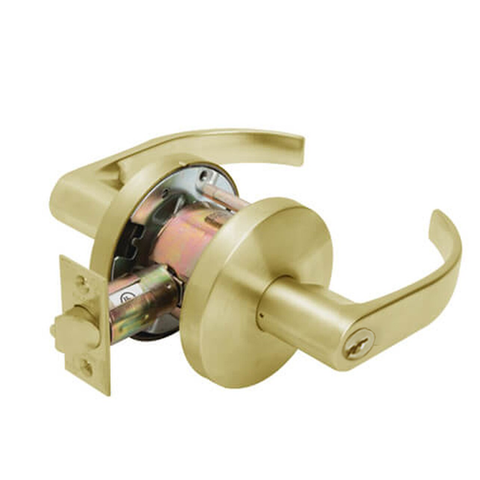 Falcon - W511PD-Q - Commercial Lever Handle - Quantum Levers - 605 -Bright Brass - Entry / Office - Grade 2 - UHS Hardware Falcon - W511PD-Q - Commercial Lever Handle - Quantum Levers - 605 -Bright Brass - Entry / Office - Grade 2 - UHS Hardware