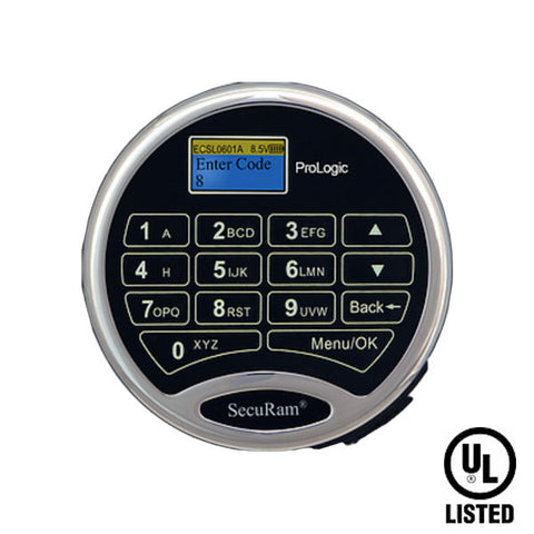 SECURAM - ProLogic L02 Electronic Safe Keypad Lock - UL Listed - Chrome - UHS Hardware SECURAM - ProLogic L02 Electronic Safe Keypad Lock - UL Listed - Chrome - UHS Hardware