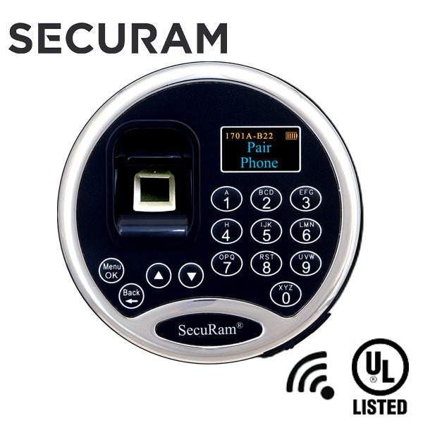 SECURAM - ScanLogic SMART Fingerprint Electronic Safe Keypad Lock - UL Listed - Chrome - UHS Hardware SECURAM - ScanLogic SMART Fingerprint Electronic Safe Keypad Lock - UL Listed - Chrome - UHS Hardware