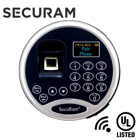 SECURAM - ScanLogic SMART Fingerprint Electronic Safe Keypad Lock - UL Listed - Chrome - UHS Hardware SECURAM - ScanLogic SMART Fingerprint Electronic Safe Keypad Lock - UL Listed - Chrome - UHS Hardware