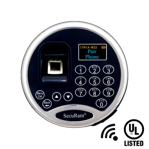 SECURAM - ScanLogic SMART Fingerprint Electronic Safe Keypad Lock - UL Listed - Chrome - UHS Hardware SECURAM - ScanLogic SMART Fingerprint Electronic Safe Keypad Lock - UL Listed - Chrome - UHS Hardware