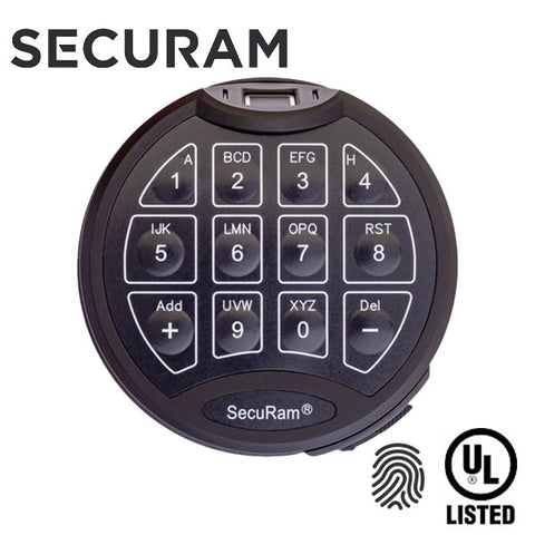 SECURAM - ScanLogic Basic Fingerprint Electronic Safe Keypad Lock - UL Listed - Matte Black - UHS Hardware SECURAM - ScanLogic Basic Fingerprint Electronic Safe Keypad Lock - UL Listed - Matte Black - UHS Hardware