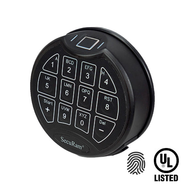 SECURAM - ScanLogic Basic Fingerprint Electronic Safe Keypad Lock - UL Listed - Matte Black - UHS Hardware SECURAM - ScanLogic Basic Fingerprint Electronic Safe Keypad Lock - UL Listed - Matte Black - UHS Hardware