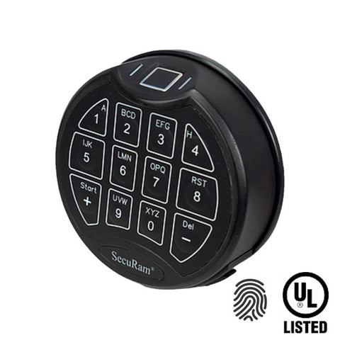 SECURAM - ScanLogic Basic Fingerprint Electronic Safe Keypad Lock - UL Listed - Matte Black - UHS Hardware SECURAM - ScanLogic Basic Fingerprint Electronic Safe Keypad Lock - UL Listed - Matte Black - UHS Hardware