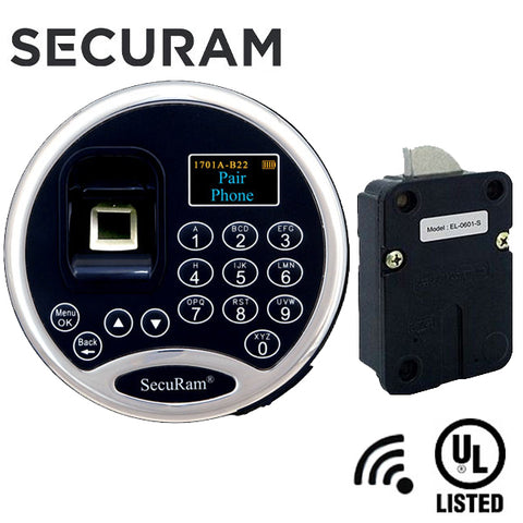 SECURAM - ScanLogic SMART Fingerprint Electronic Safe Keypad - Optional Lock Bodies - UL Listed - Chrome SECURAM - ScanLogic SMART Fingerprint Electronic Safe Keypad - Optional Lock Bodies - UL Listed - Chrome