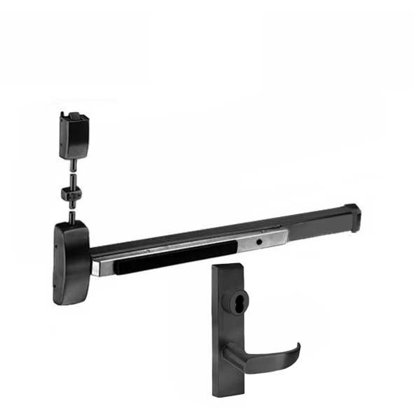 Sargent - 8713F - Surface Vertical Exit Rod - Top Latching - Less Cylinder - Entrance - 36" x 84" - Black Suede - Fired Rated - Grade 1 - UHS Hardware Sargent - 8713F - Surface Vertical Exit Rod - Top Latching - Less Cylinder - Entrance - 36" x 84" - Black Suede - Fired Rated - Grade 1 - UHS Hardware