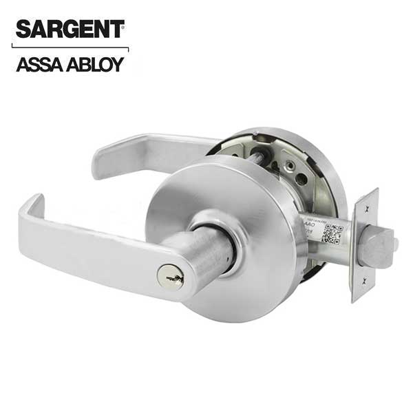 Sargent - 10G05 - Mechanical Cylindrical Lock - L Rose / L Lever - Office - LA Keyway - 26D - Satin Chrome Plated - Grade 1 - UHS Hardware Sargent - 10G05 - Mechanical Cylindrical Lock - L Rose / L Lever - Office - LA Keyway - 26D - Satin Chrome Plated - Grade 1 - UHS Hardware