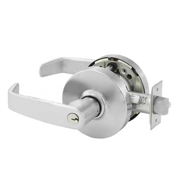 Sargent - 10G05 - Mechanical Cylindrical Lock - L Rose / L Lever - Office - LA Keyway - 26D - Satin Chrome Plated - Grade 1 - UHS Hardware Sargent - 10G05 - Mechanical Cylindrical Lock - L Rose / L Lever - Office - LA Keyway - 26D - Satin Chrome Plated - Grade 1 - UHS Hardware