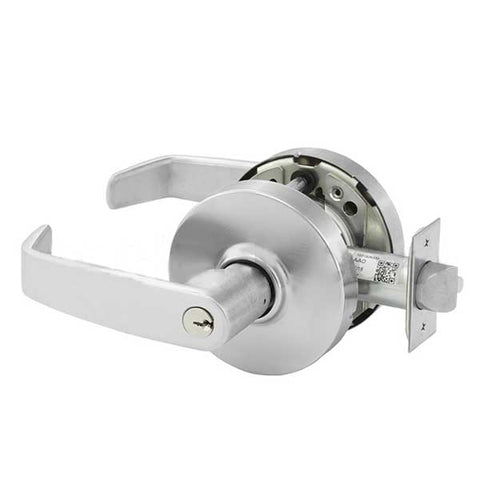 Sargent - 10G05 - Mechanical Cylindrical Lock - L Rose / L Lever - Office - LA Keyway - 26D - Satin Chrome Plated - Grade 1 - UHS Hardware Sargent - 10G05 - Mechanical Cylindrical Lock - L Rose / L Lever - Office - LA Keyway - 26D - Satin Chrome Plated - Grade 1 - UHS Hardware