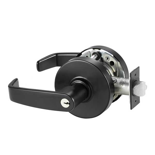 Sargent - 10G04 - Mechanical Cylindrical Lock - L Rose / L Lever - Storeroom - LA Keyway - BSP - Black Suede Powder Coat - Grade 1 - UHS Hardware