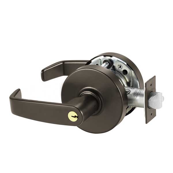Sargent - 10G05 - Mechanical Cylindrical Lock - L Rose / L Lever - Office - LA Keyway - 10BE - Dark Oxidized Satin Bronze - Grade 1 - UHS Hardware