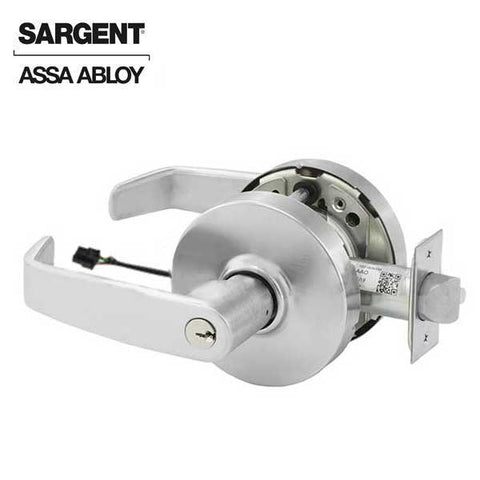 Sargent - 10G70 - Electromechanical Cylindrical Lock - L Rose / L Lever - Fail Safe - LA Keyway - 26D - Satin Chrome Plated - 24V - Grade 1 - UHS Hardware Sargent - 10G70 - Electromechanical Cylindrical Lock - L Rose / L Lever - Fail Safe - LA Keyway - 26D - Satin Chrome Plated - 24V - Grade 1 - UHS Hardware