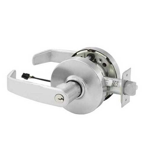 Sargent - 10G70 - Electromechanical Cylindrical Lock - L Rose / L Lever - Fail Safe - LA Keyway - 26D - Satin Chrome Plated - 24V - Grade 1 - UHS Hardware Sargent - 10G70 - Electromechanical Cylindrical Lock - L Rose / L Lever - Fail Safe - LA Keyway - 26D - Satin Chrome Plated - 24V - Grade 1 - UHS Hardware