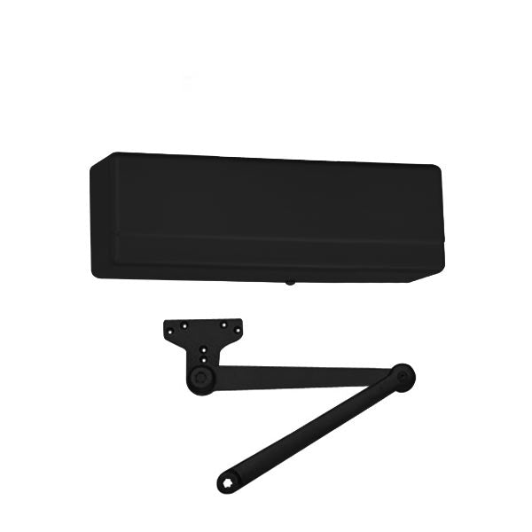 Sargent - 281 - Powerglide Cast Iron Door Closer w/ P10 - Heavy Duty Parallel Arm - BSP - Black Suede Powder Coat - Grade 1 - UHS Hardware