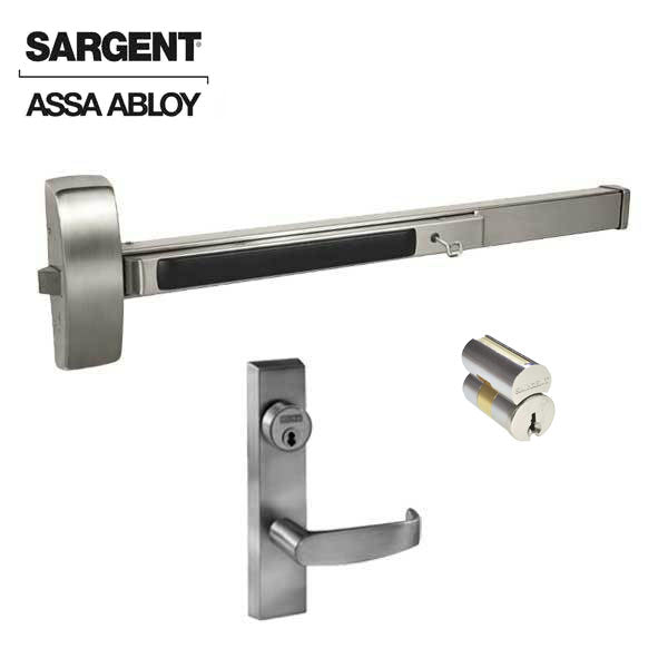 Sargent - 8804F - Rim Exit Device with Trim Lever - Satin Stainless Steel - Night Latch - LFIC - 36" - Grade 1 - UHS Hardware Sargent - 8804F - Rim Exit Device with Trim Lever - Satin Stainless Steel - Night Latch - LFIC - 36" - Grade 1 - UHS Hardware