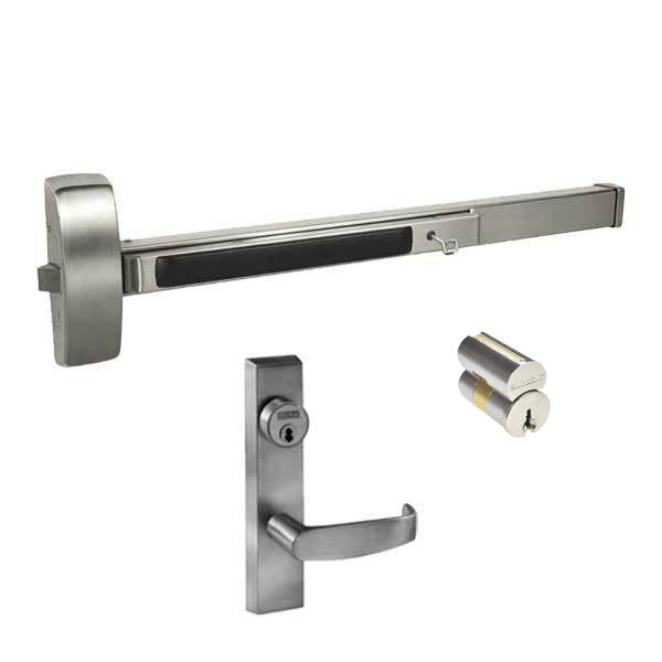 Sargent - 8804F - Rim Exit Device with Trim Lever - Satin Stainless Steel - Night Latch - LFIC - 36" - Grade 1 - UHS Hardware Sargent - 8804F - Rim Exit Device with Trim Lever - Satin Stainless Steel - Night Latch - LFIC - 36" - Grade 1 - UHS Hardware