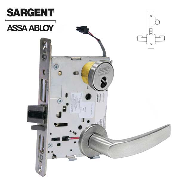 Sargent - 8271 - Electrified Mortise Lock - LN Rose / B Lever - Fail Secure - 1-3/4" Frame - 24VDC - SFIC - Satin Chrome - Grade 1 - UHS Hardware Sargent - 8271 - Electrified Mortise Lock - LN Rose / B Lever - Fail Secure - 1-3/4" Frame - 24VDC - SFIC - Satin Chrome - Grade 1 - UHS Hardware