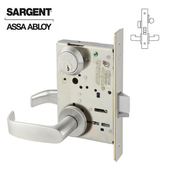 Sargent - 8205 - Mechanical Mortise Lock - LN Rose / L Lever - Office/Entry - LA Keyway - 0 Bitted Core - Stainless Steel - Fire rated -Grade 1 - UHS Hardware Sargent - 8205 - Mechanical Mortise Lock - LN Rose / L Lever - Office/Entry - LA Keyway - 0 Bitted Core - Stainless Steel - Fire rated -Grade 1 - UHS Hardware