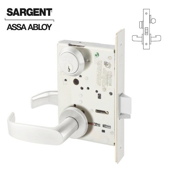 Sargent - 8205 - Mechanical Mortise Lock - LN Rose / L Lever - Office/Entry - LA Keyway - 0 Bitted Core - Optional Finish - Fire rated -Grade 1 - UHS Hardware Sargent - 8205 - Mechanical Mortise Lock - LN Rose / L Lever - Office/Entry - LA Keyway - 0 Bitted Core - Optional Finish - Fire rated -Grade 1 - UHS Hardware