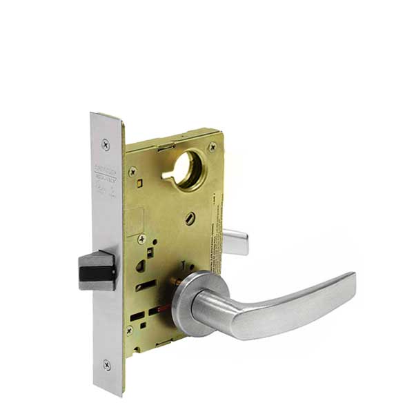 Sargent - 8215 - Mechanical Mortise Lock - LN Rose / B Lever - Passage - 1-3/4" Frame - Satin Chrome - Grade 1 - UHS Hardware